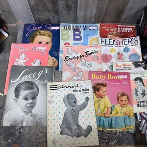 Vintage Baby Books Pattern Sewing Magazines Lot Crafts Handmade Clothing